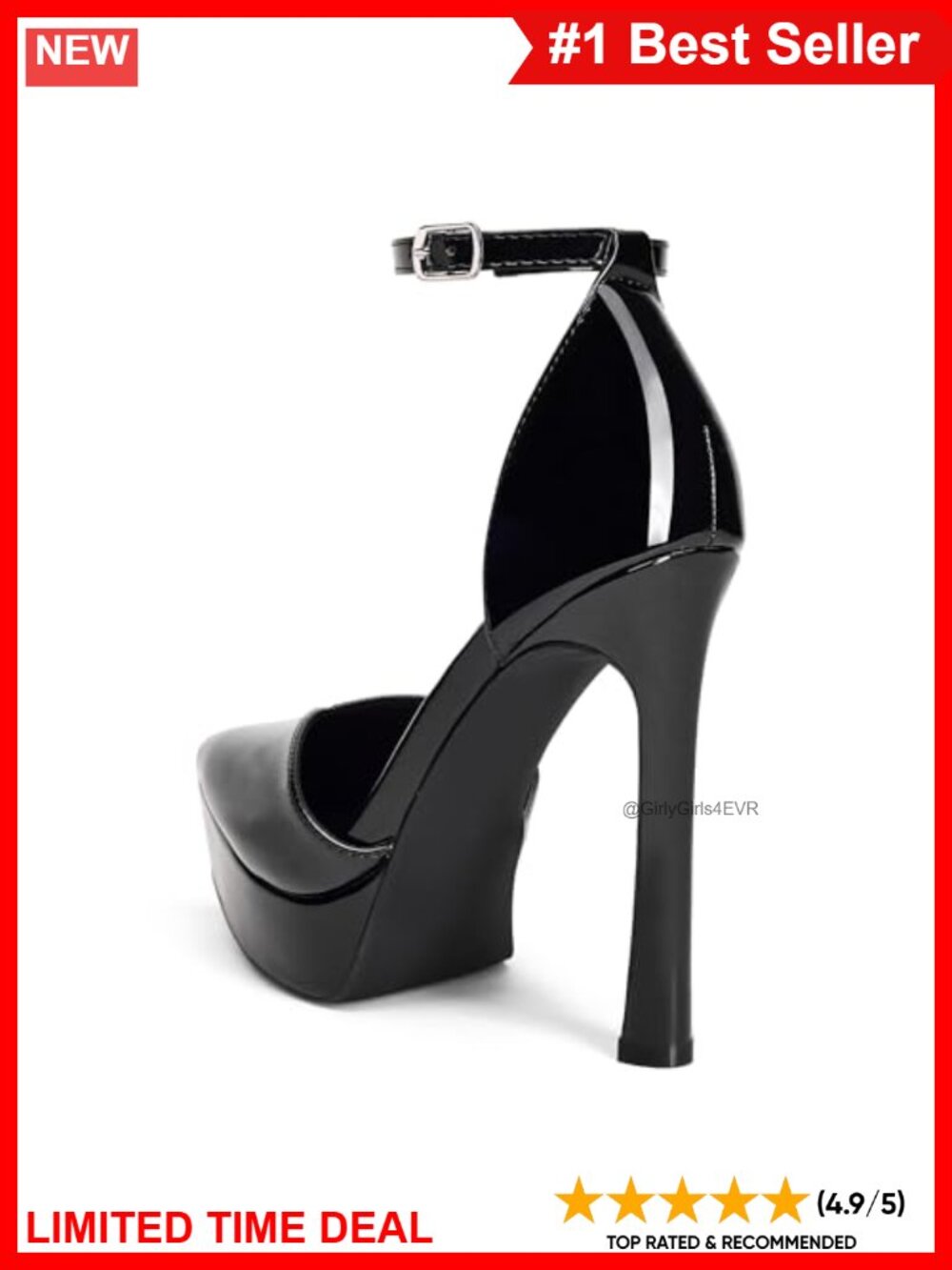 Elisabet Tang Women's 5.1 Inch Ankle Strap Platform Pumps - Synthetic Leather - Picture 6 of 6